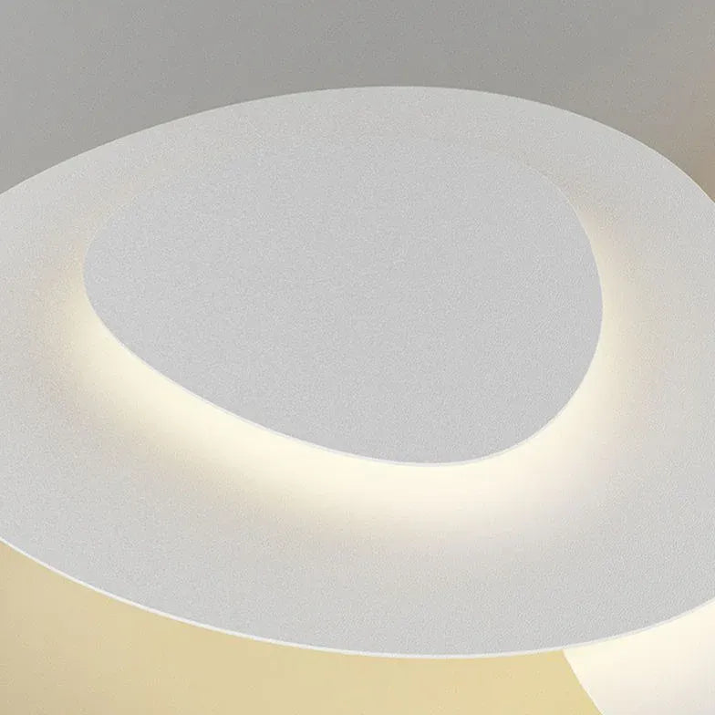 Plafoniera Bianca Moderna a Forma di Ciottolo