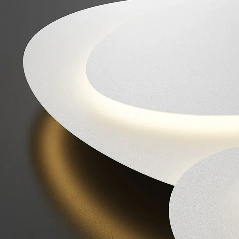 Plafoniera Bianca Moderna a Forma di Ciottolo