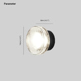 Applique Rotonde da Parete Elegante Vetro Trasparente