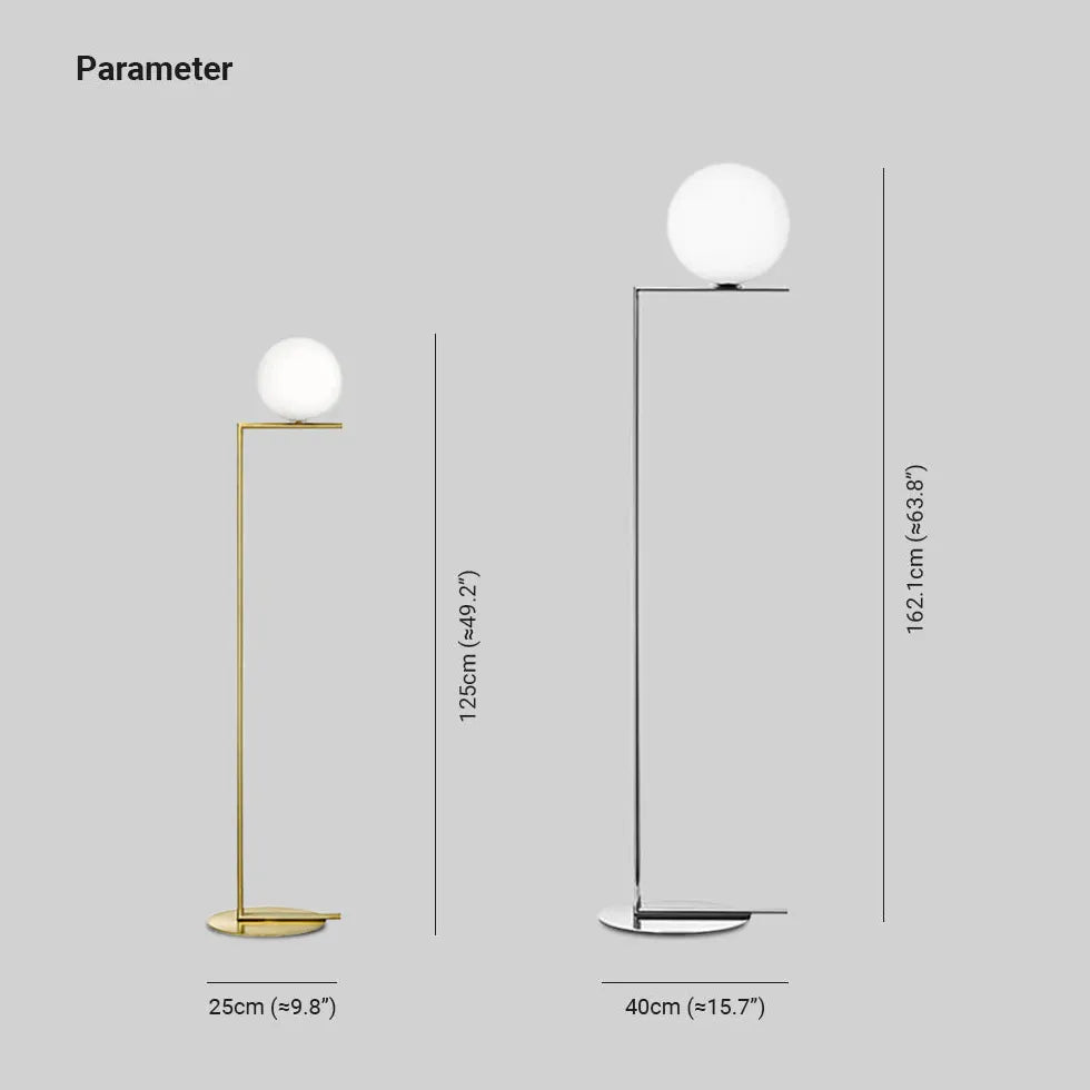 White Sphere Minimalist Floor Lamp