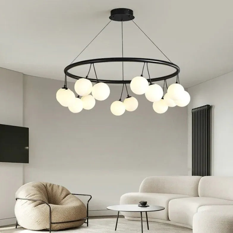 Lampadari Moderni Nero Elegante Design Minimalista