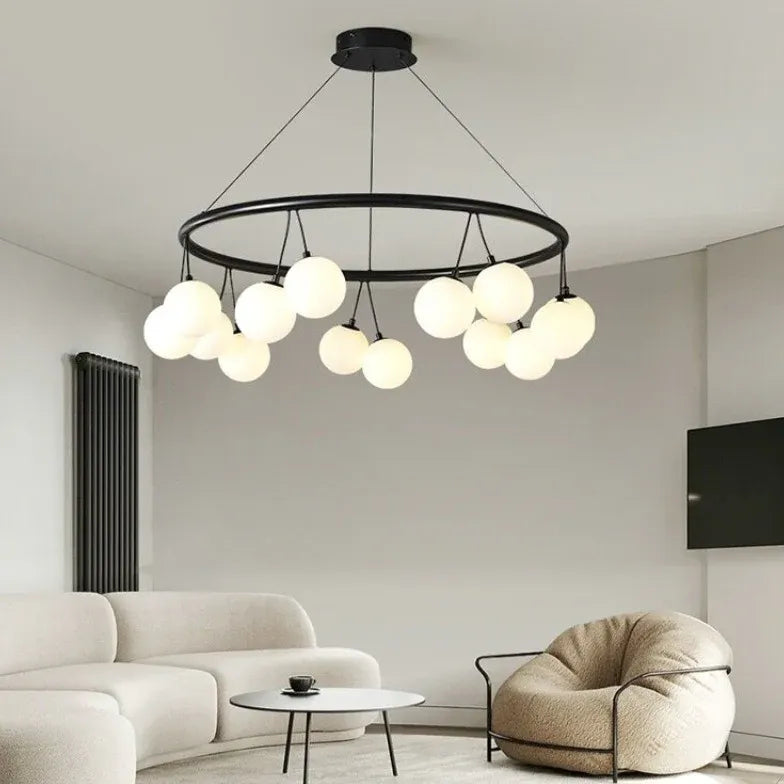 Lampadari Moderni Nero Elegante Design Minimalista