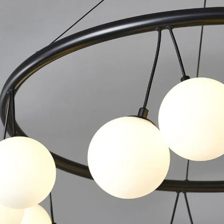 Lampadari Moderni Nero Elegante Design Minimalista