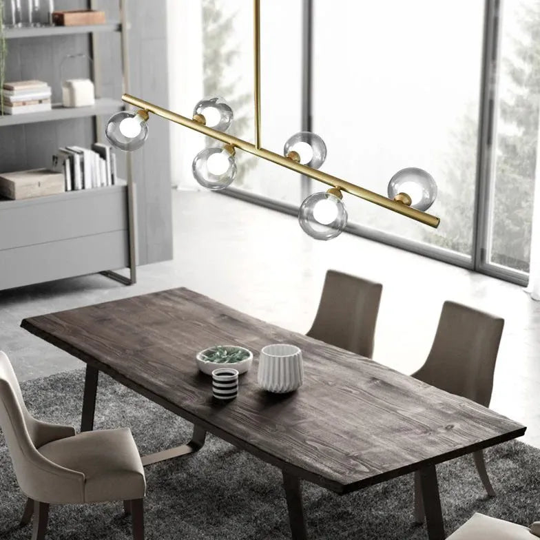 Lampadario per cucina moderno lungo a bolle