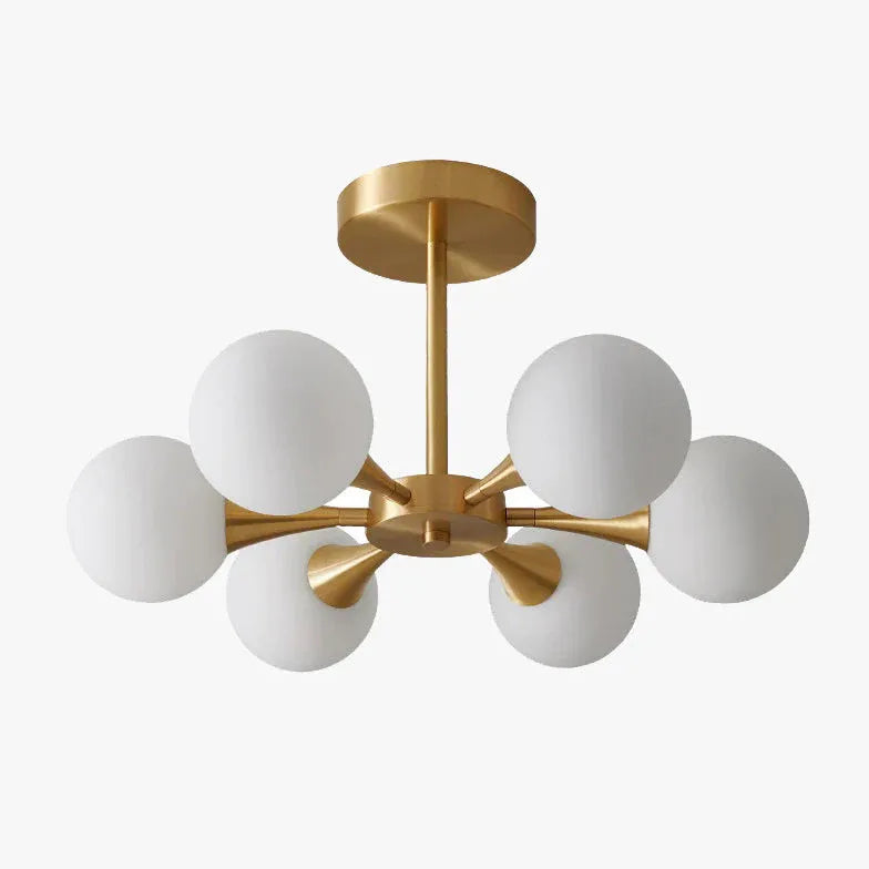 Lampadari a sfera bianchi design elegante