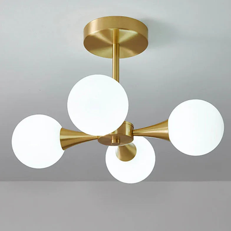 Lampadari a sfera bianchi design elegante