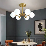 Lampadari a sfera bianchi design elegante