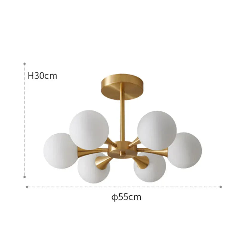 Lampadari a sfera bianchi design elegante