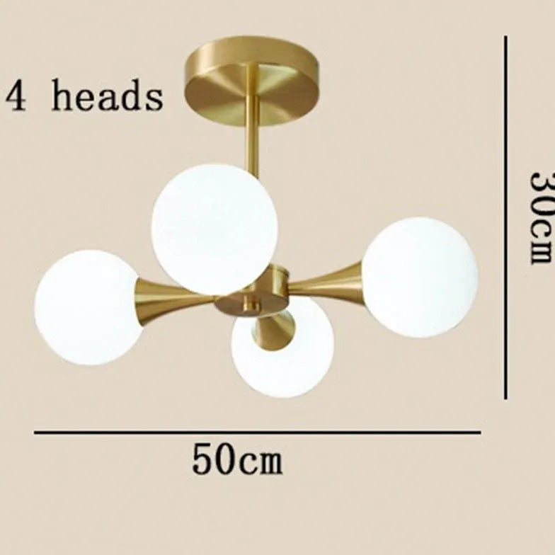 Lampadari a sfera bianchi design elegante