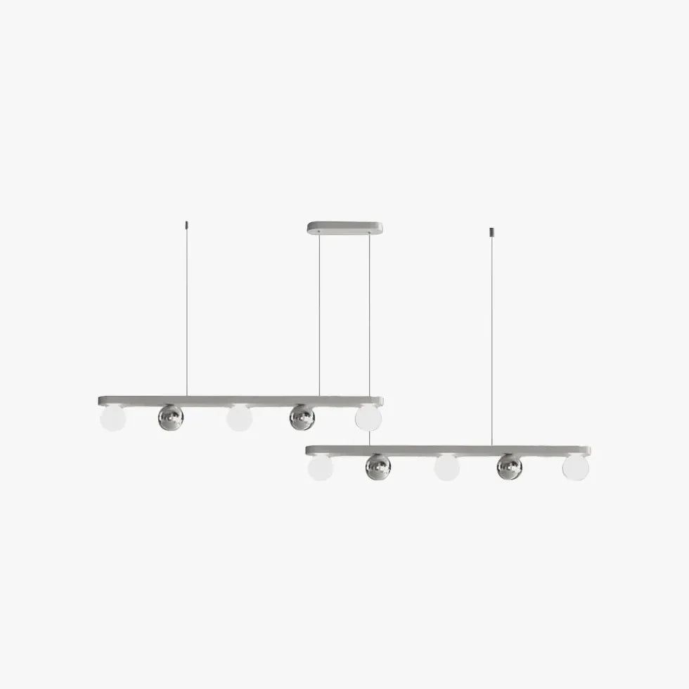 Lampadario Argento Moderno per Cucina LED