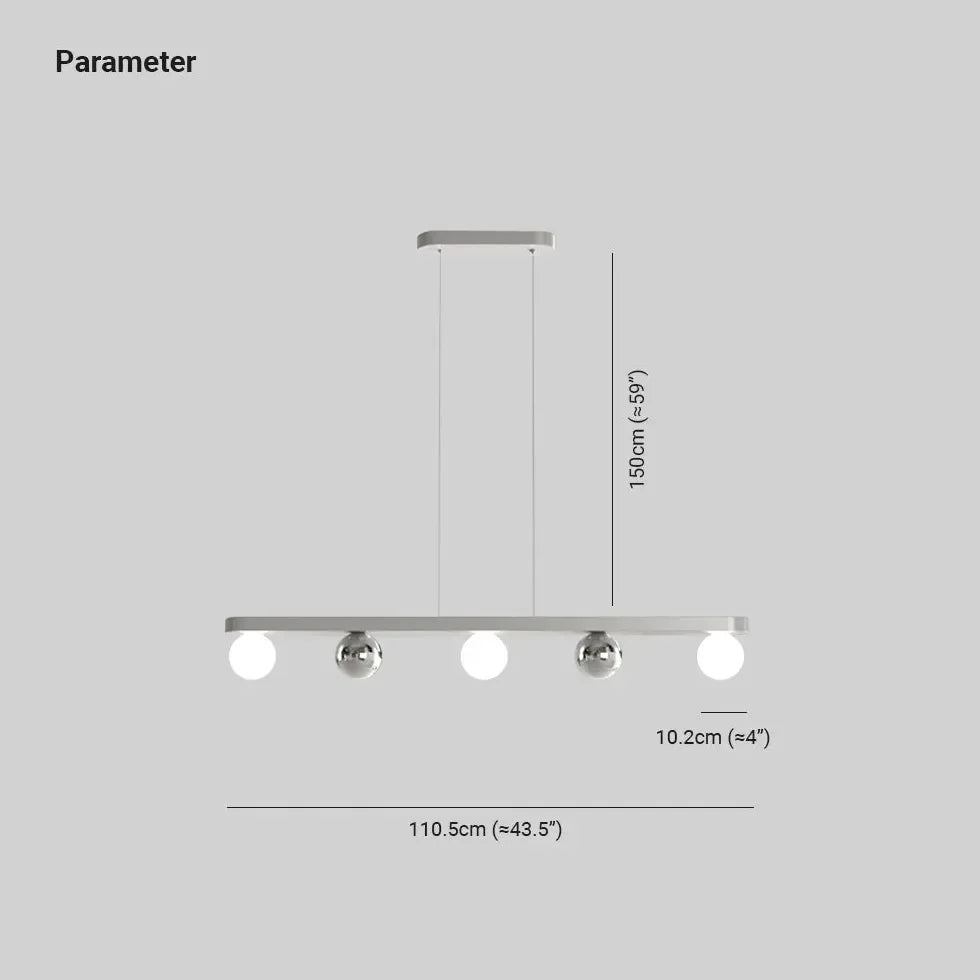 Lampadario Argento Moderno per Cucina LED