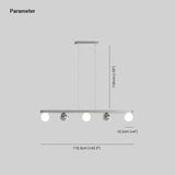 Lampadario Argento Moderno per Cucina LED