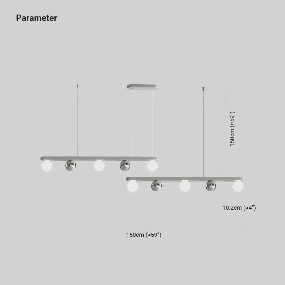 Lampadario Argento Moderno per Cucina LED