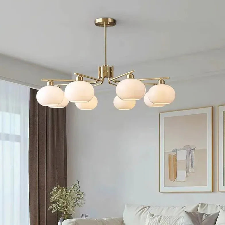 Lampadari per saloni classici in vetro multibraccio