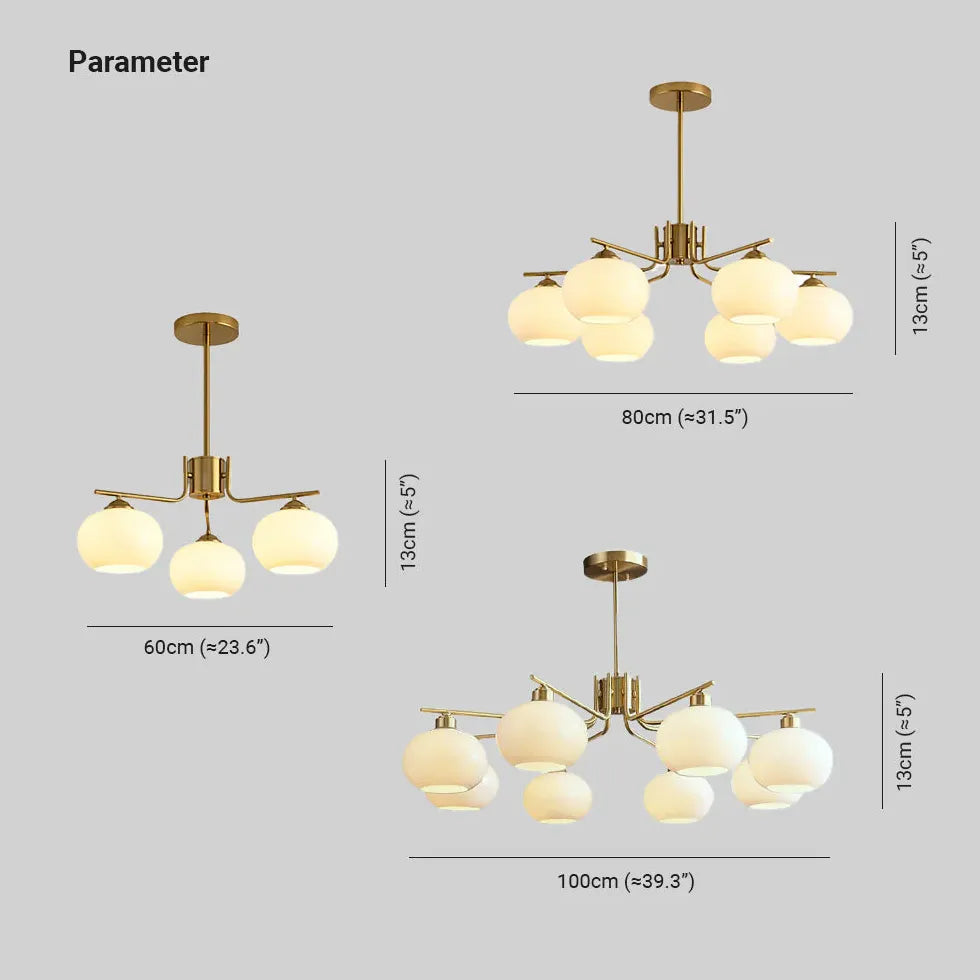 Lampadari per saloni classici in vetro multibraccio