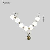 Lampadario Moderno a Palle in Forma Di Collana