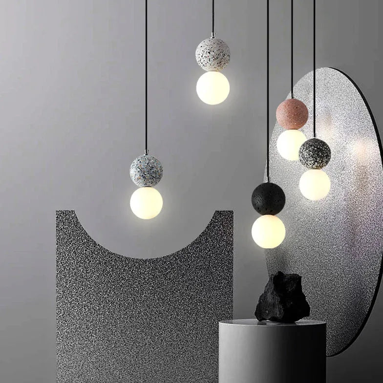 Terrazzo Spherical Modern LED Pendant Light