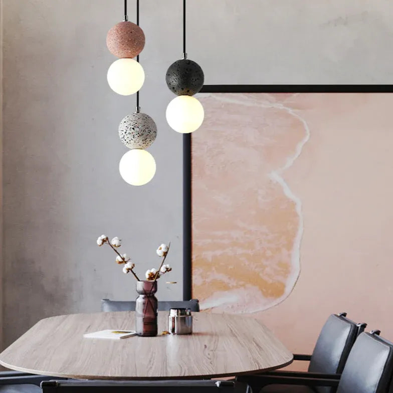 Terrazzo Spherical Modern LED Pendant Light