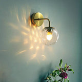 Transparent Glass Spherical Bedroom Wall Lights