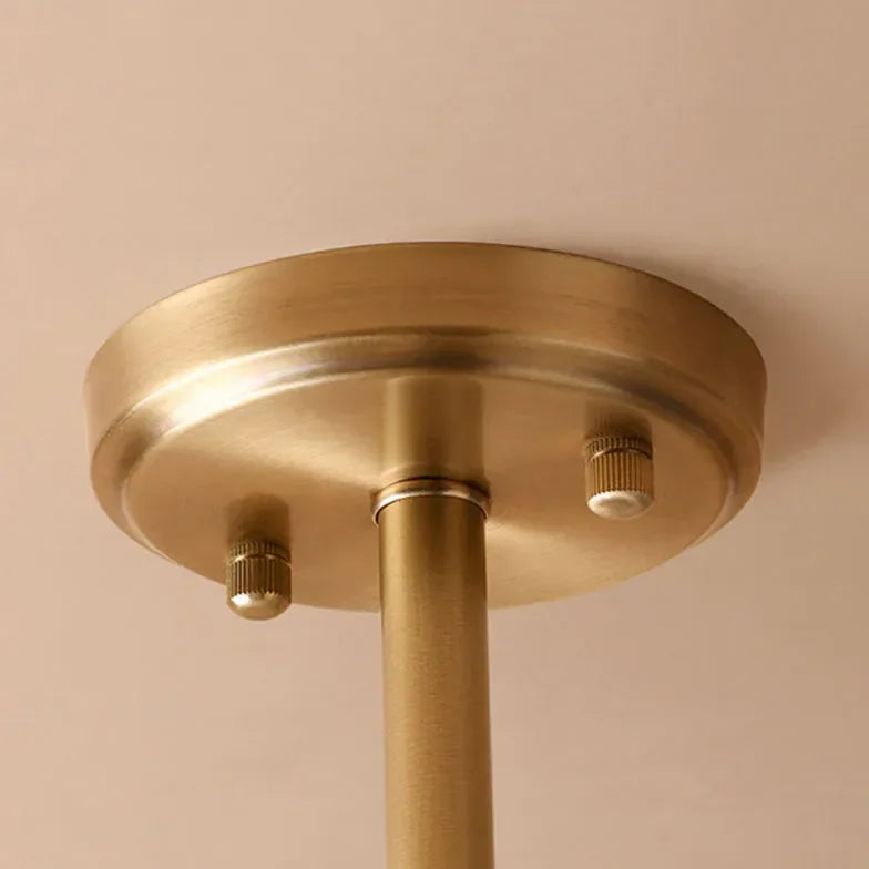 Lampadario a Sfera Bianco Stile Nordico in Ottone