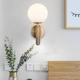 Opalescent Glass Globe Modern Wall Lights