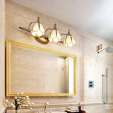 Classical Petal Gold Bathroom Wall Lights