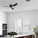 Three-Blade White Kitchen Modern Ceiling Fan Light