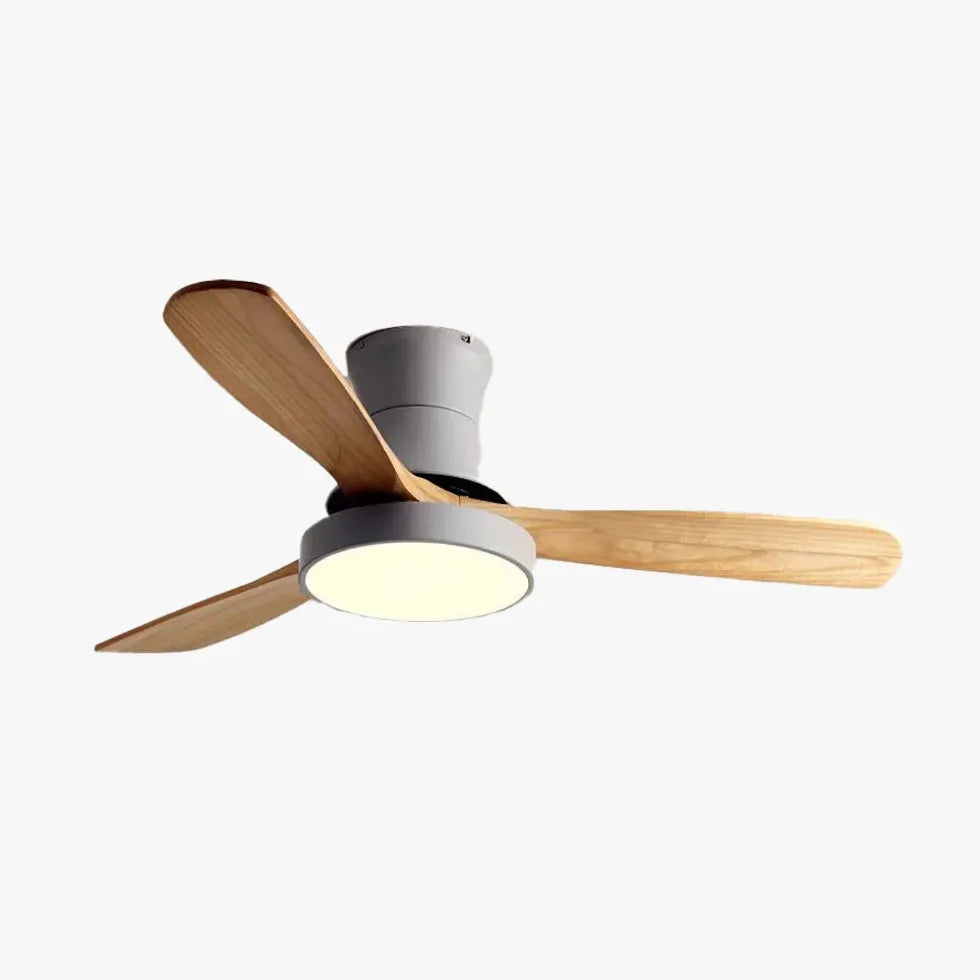 Lampadario ventilatore telecomando con elegante in legno