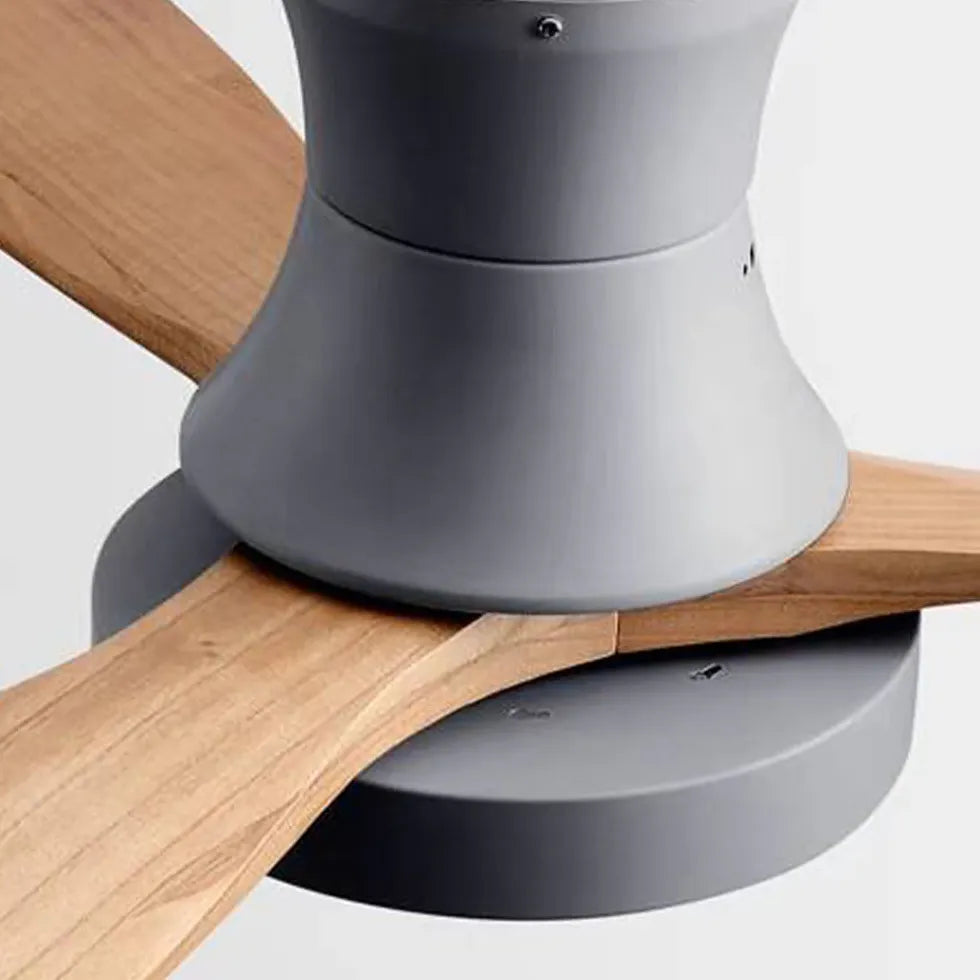 Lampadario ventilatore telecomando con elegante in legno