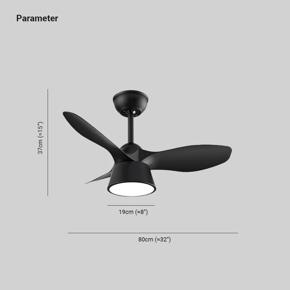 Streamlined Minimalist Ceiling Fan with Light