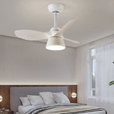 Ventilatore a soffitto minimalista a tre pale con luce