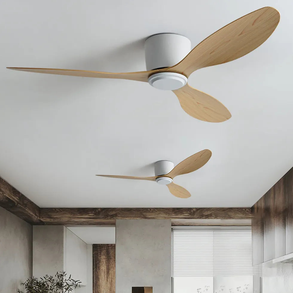 Lampadario con ventilatore e telecomando tre foglie