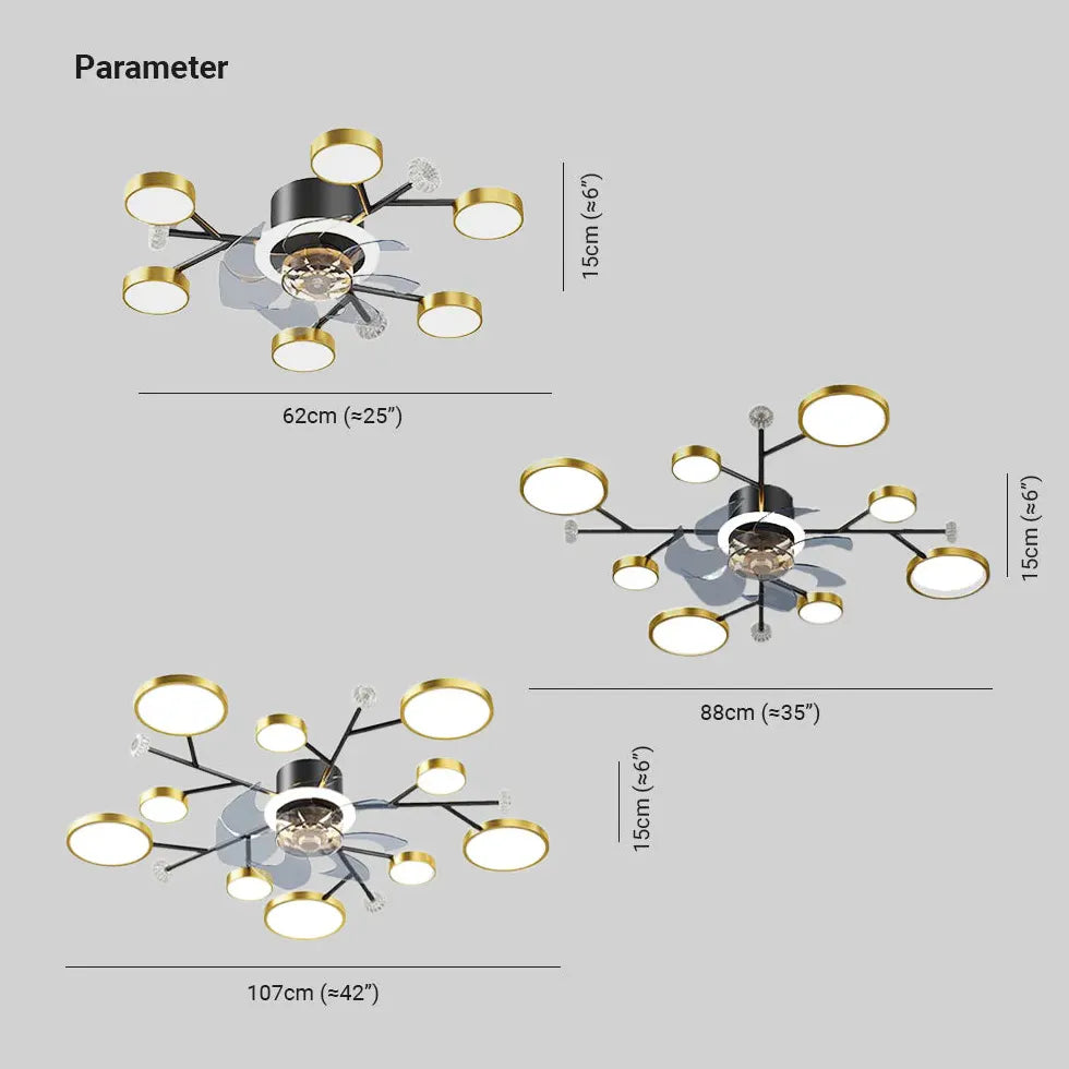 Lampadario con ventilatore moderno elegante e funzionale