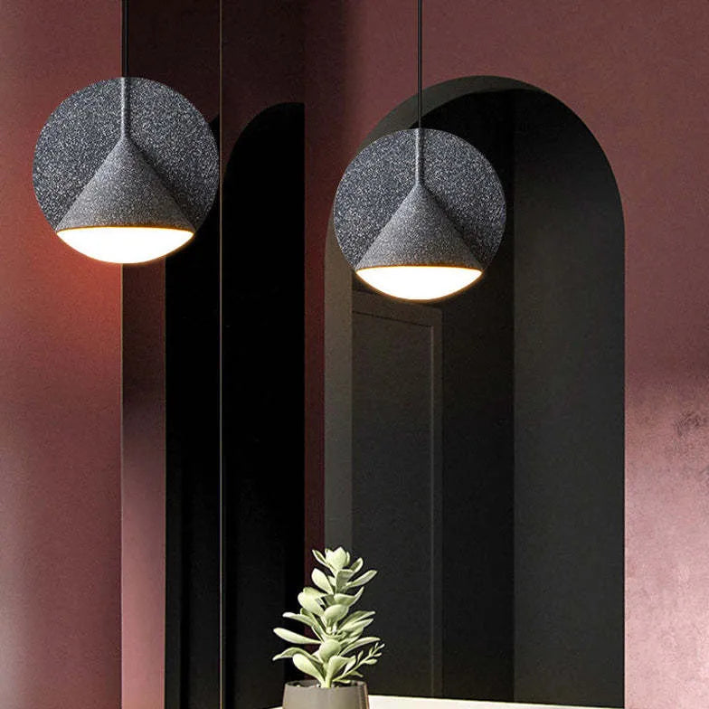 Conical Granular Texture Modern Pendant Light