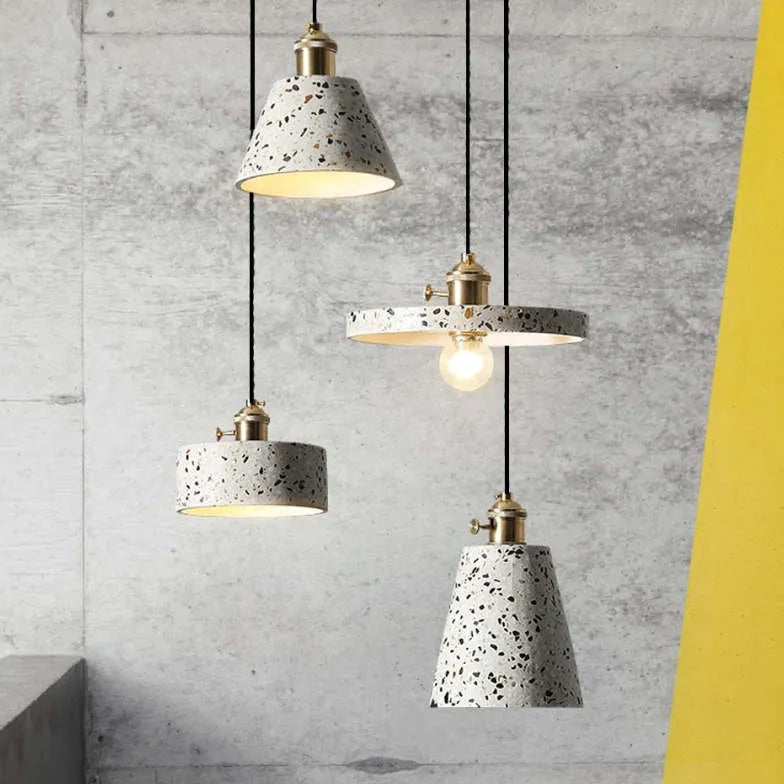 Terrazzo-style Speckled Texture Pendant Light